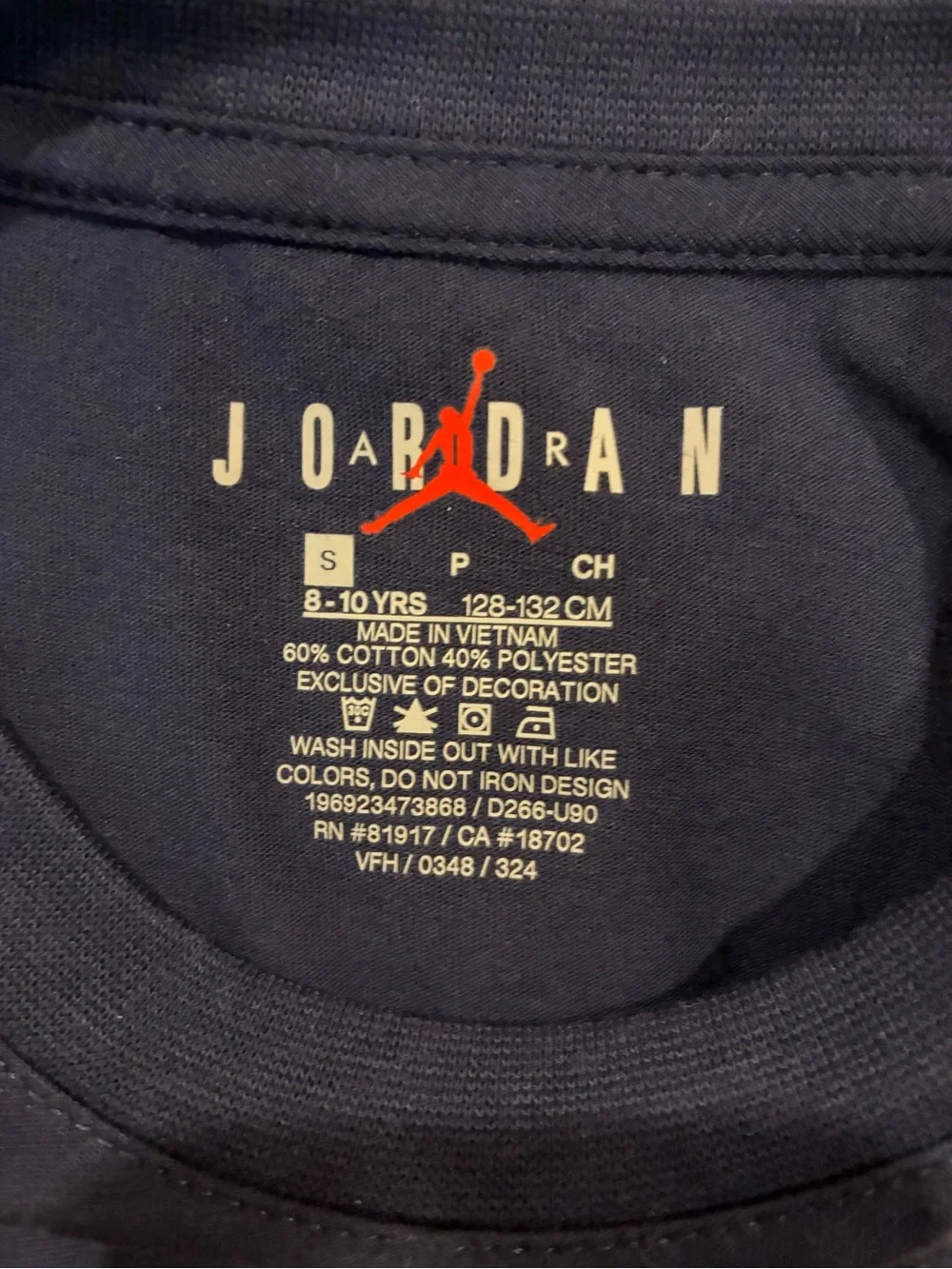 NWT- Jordan Boys' Navy Short Sleeve Jumpman Tee